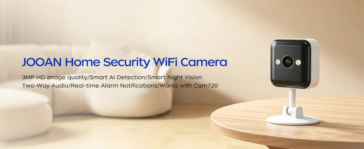 JOOAN 3MP Indoor Security WiFi IP Camera Moiton Detection Night Vision Smart Baby Monitor 24/7 Video Surveillance Camera