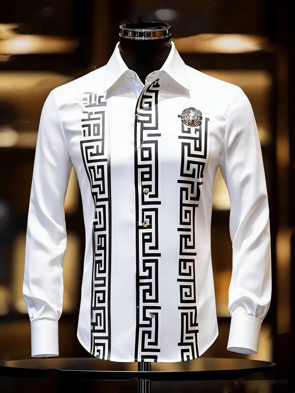 Men's Soft Breathable Long Sleeve Shirt High Definition Printed White Shirt Hawaiian Vacation Outdoor Social Party Mens Clothing