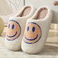 Fuzzy Smile Face Women man Slipper Kawaii Cartoon Plush Contton Indoor Funny Cute Winter Warm Floor house Home Non slip Shoes