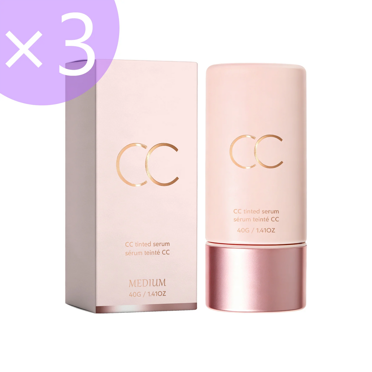 CC Tinted Serum Face Makeup, Color Correcting Moisturizing Skin Tint, Natural Coverage Makeup Base, Waterproof Long Lasting