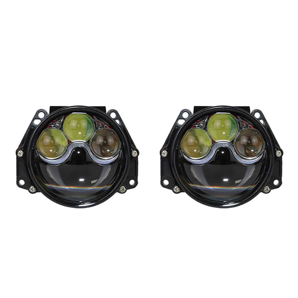 3Inch Bi LED laser projector headlight Bulb H4 9005 9006 H7 Led Lens Light Car Lenticular Optics For Hella 3R Fan Canbus Lamp
