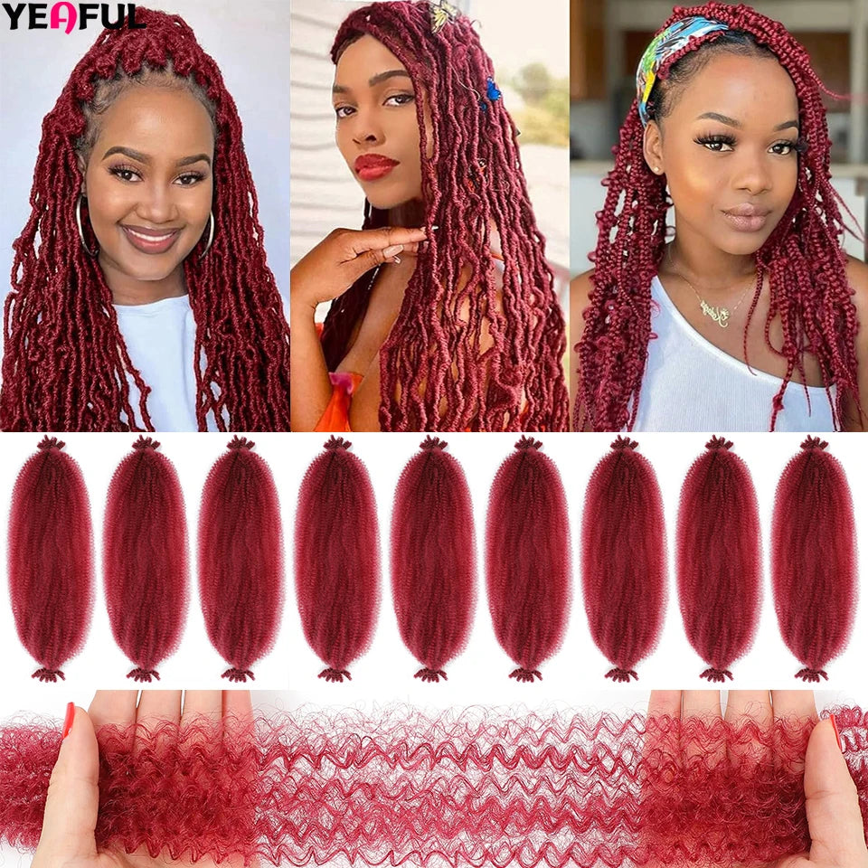 1-8 Packs Ombre Marley Twist Braiding Hair Twisted UP Kinky Twist Hair Springy Afro Twist Hair Marley Hair Extensions For Twists