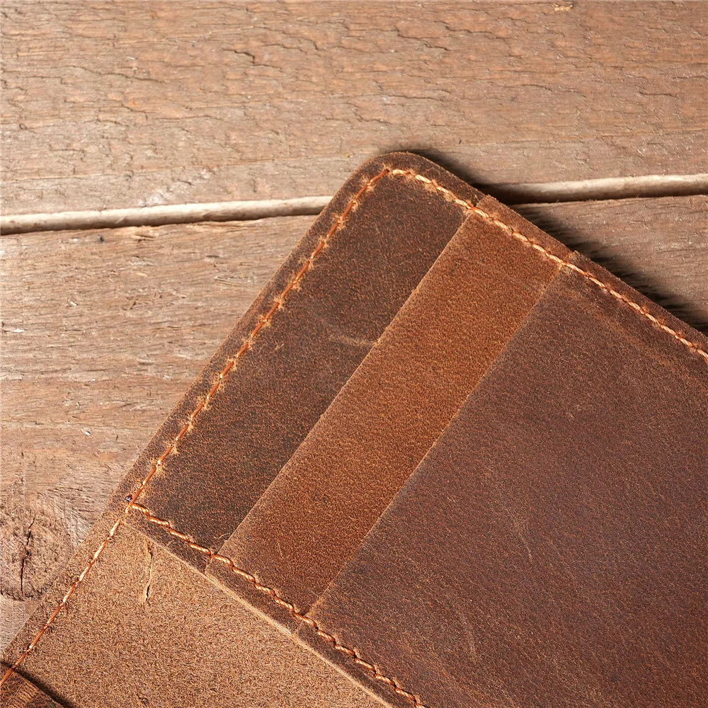 Unisex Genuine Leather Rfid Credit Card Holder Wallet for Women Vintage Small Slim Bifold Men Multi Card Holder Case Purse