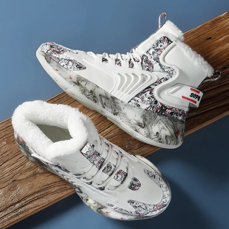 men boots 2024 New Winter Slippers Warm Men Shoes Waterproof Non-Slip Plush Sneakers Male tenis shoes Boots Men Sneakers Winter