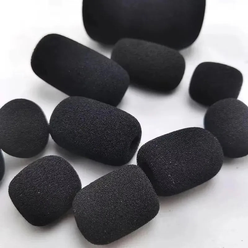 Microphone Cover Headset Replacement Foam Telephone Headphone Mic Case Microphone Windscreen Windshied Sponge 10Pcs