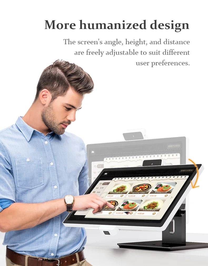 Self-service Touch Screen Kiosk Support POS Printer Scanner Assemble for Food Order Payment Kiosks