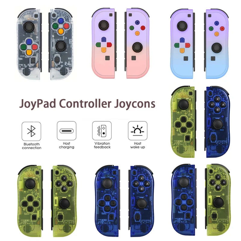 Joycon Switch Controller Joypad Wake-up Controllers for Switch/Lite/OLED Replacement Controller with Sword Dual Vibration