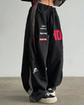 Vintage Motorcycle Clothing Men Women Street Bomber Sports Jacket Hip Hop American Letter Embroidery Jogging Pants 2-piece Set