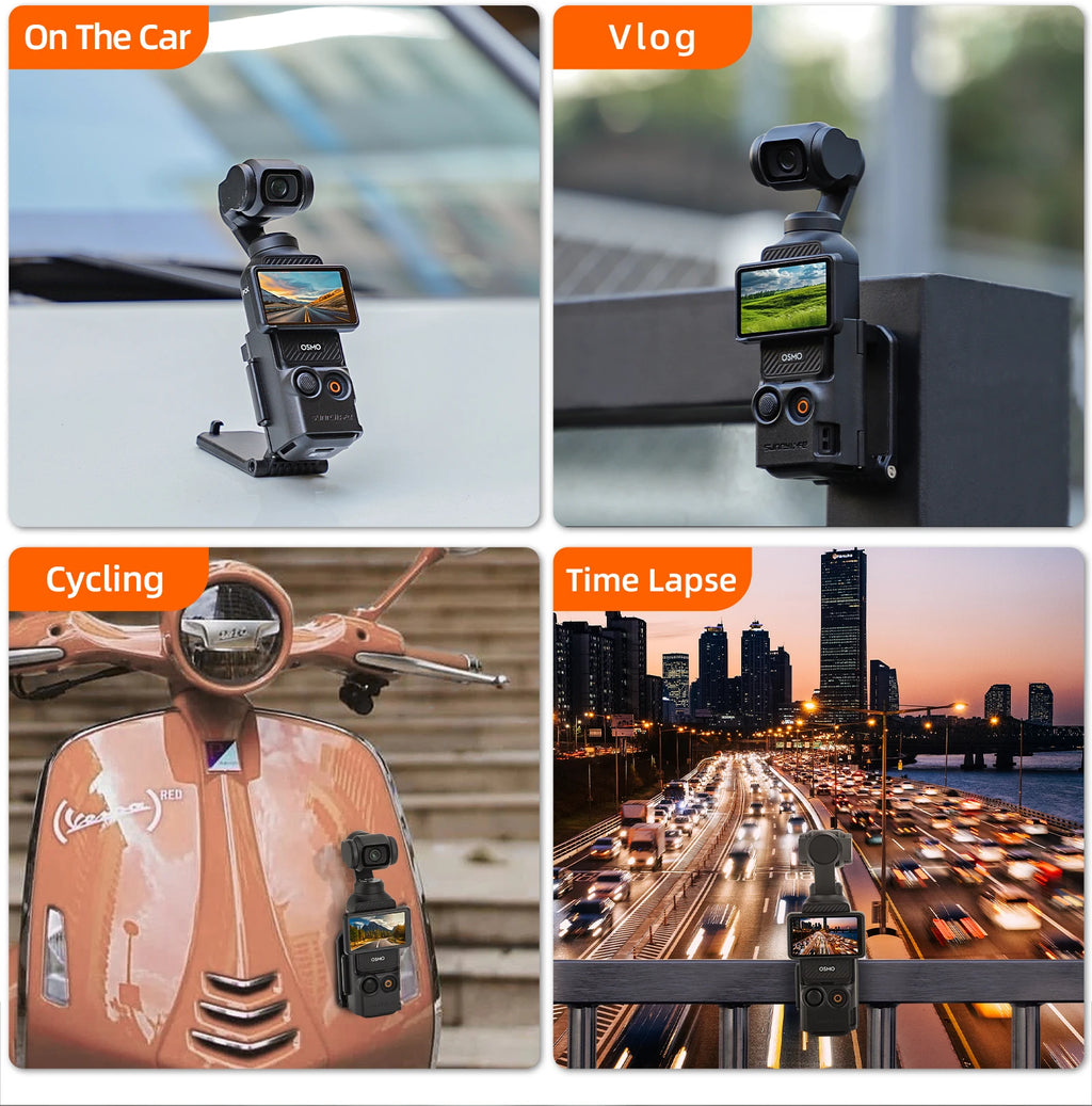 Sunnylife Multifunctional Magnetic Mount Tabletop Base Bracket Angles Adjustable Holder Base V-log Accessories For Osmo Pocket 3