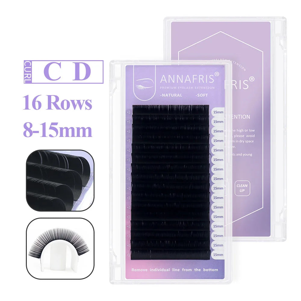 GAHAMACA Eyelash Extension 0.07mm C/D/L/LU Curl Lash 3dW-Shape Eyelashes Extension Natural Soft Premade False Lashes ﻿Wholesaled