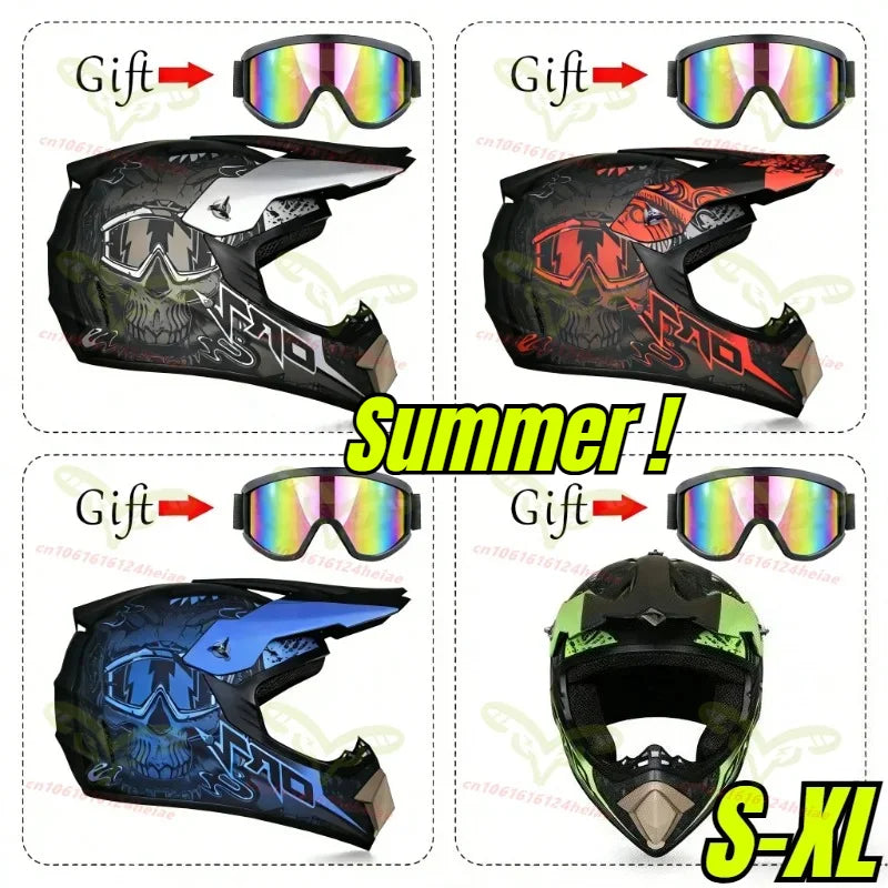 Men's and Women's Off-road Motorcycle Helmet Kart Rally Bike Motocross Helmet Cool Personality Four Seasons cascos para moto