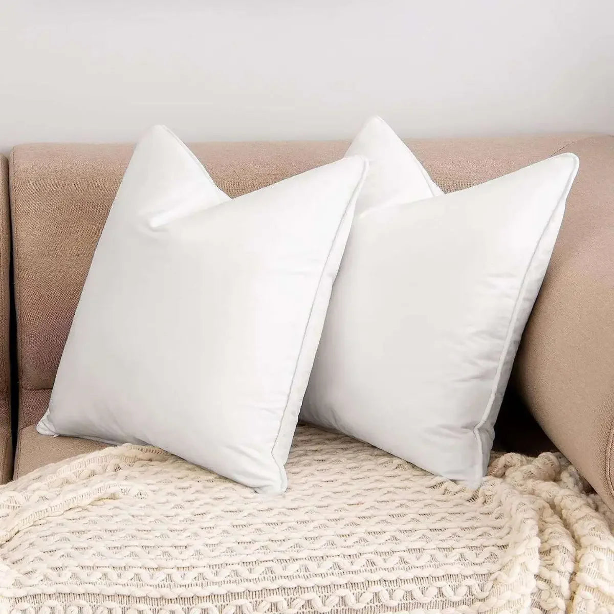 60x60cm Solid Color Velvet Pillow Cover Nordic Black and White Edging Pillowcase Modern Light Luxury Cushions Cover Decorative