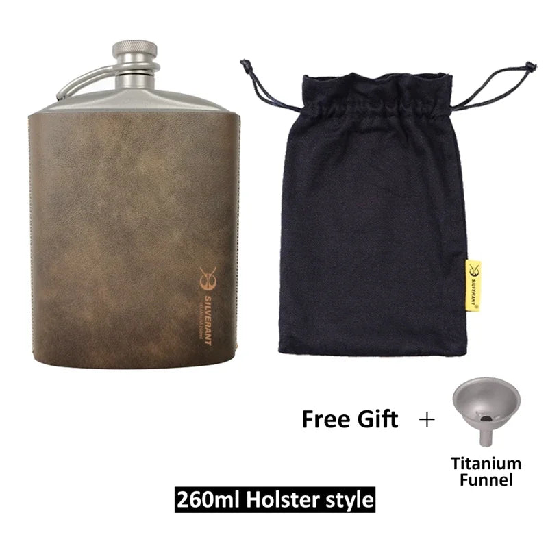 Pure Titanium Water Wine Coffee Tea Bottles Flasks Cans Portable Outdoor Camping Gear EDC Tools