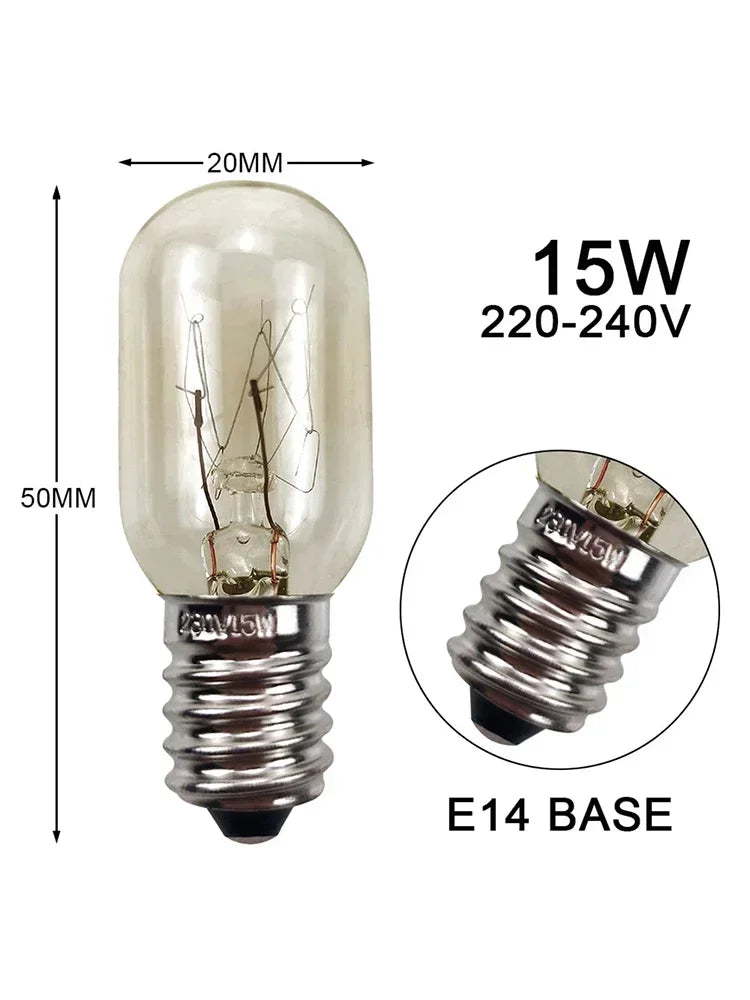 1pcs 15W 240V Bulbs E14 Salt Lamp Globe For Refrigerators Microwaves Wall Sconces Household Appliance Accessories