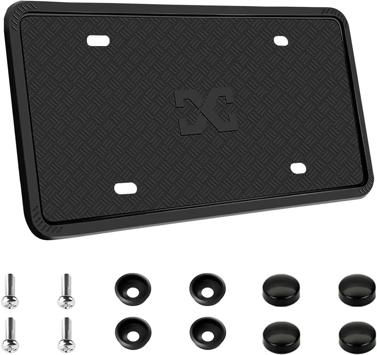 Single-piece American silicone license plate holder is foldable, highly flexible and does not damage the car paint.