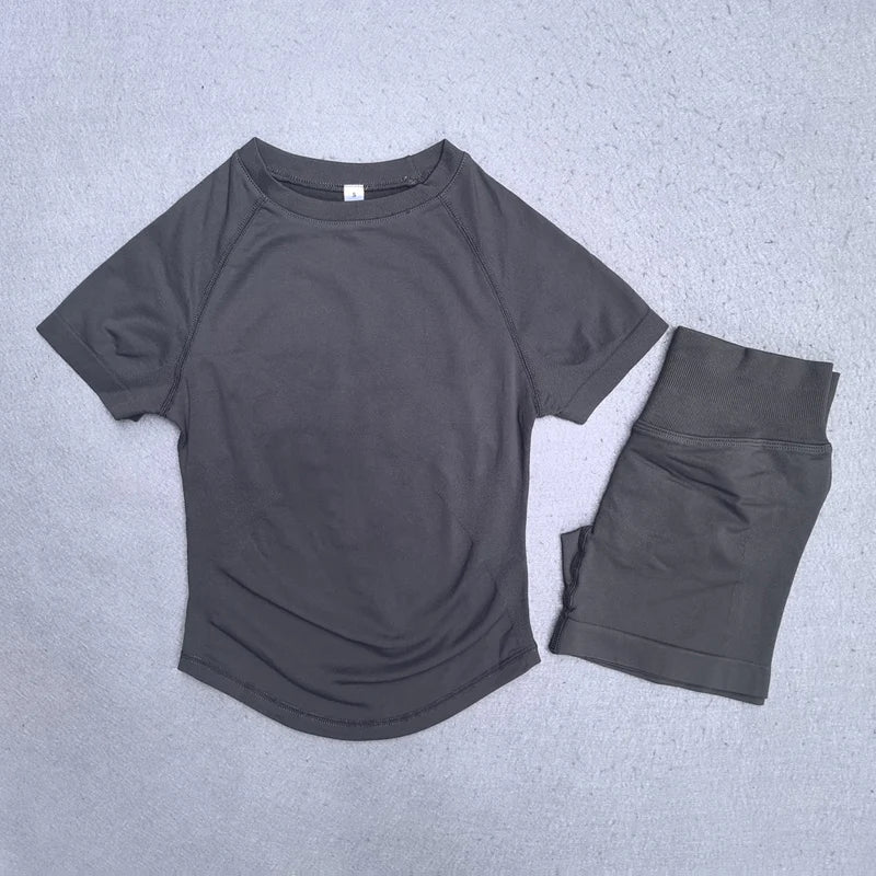 URBANCREW 2-Piece Yoga & Activewear Set — Top & Shorts