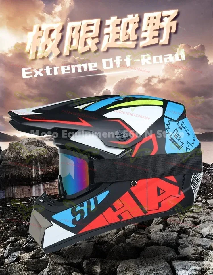 Men's and Women's Off-road Motorcycle Helmet Kart Rally Bike Motocross Helmet Cool Personality Four Seasons cascos para moto