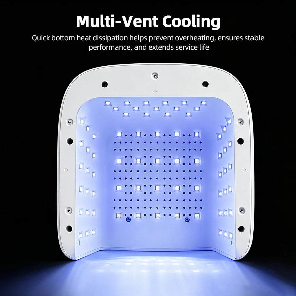 UV LED Gel Nail Curing Lamp with Auto Sensor – EU, UK & AU Plug Options