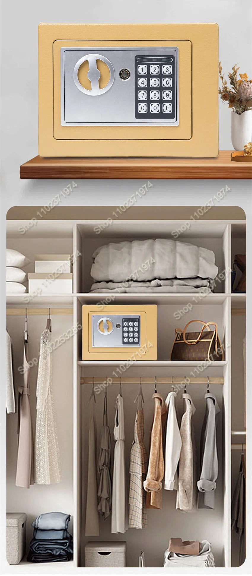 Electronic Digital Keypad Lock Safe Security Box for Home Office