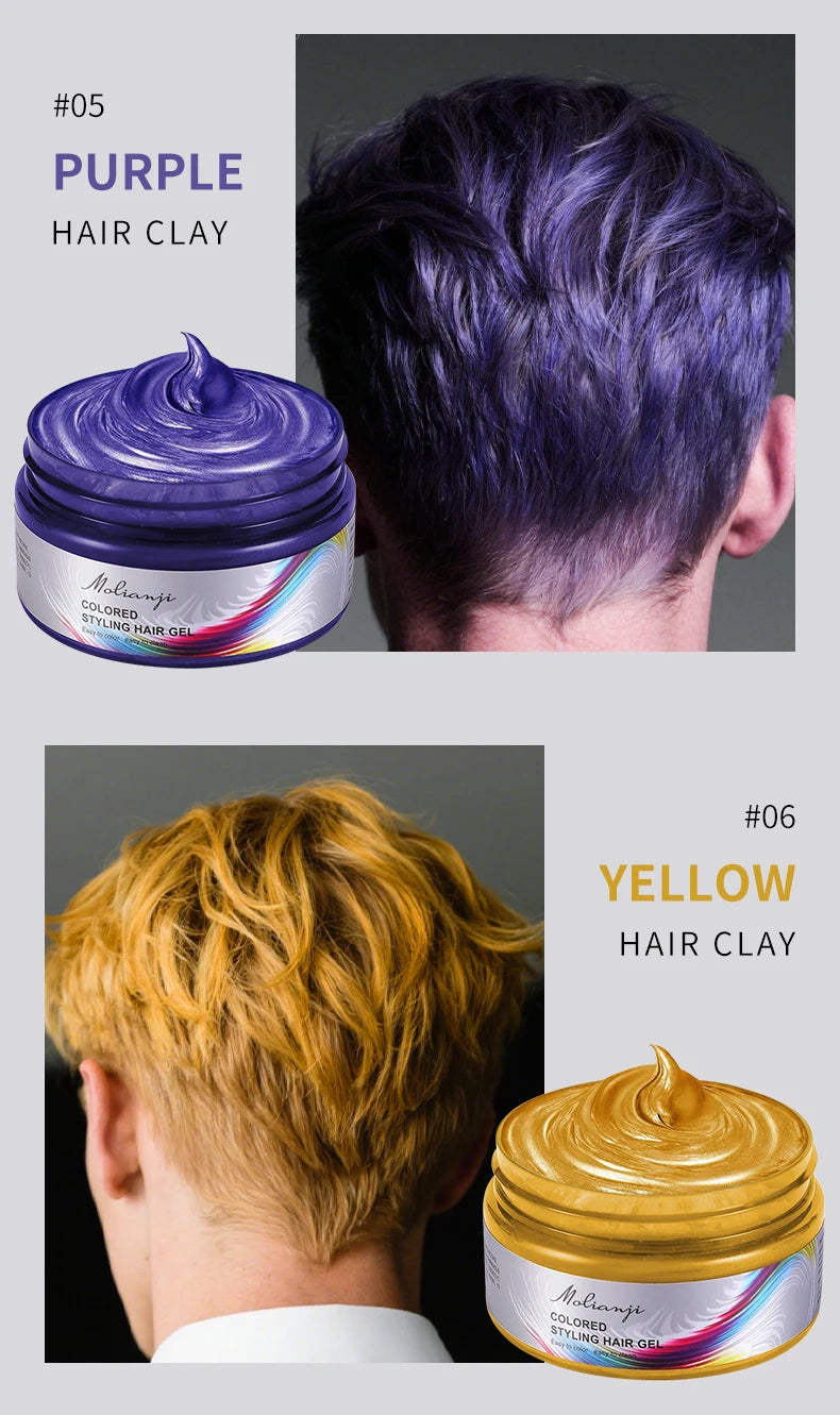 Disposable Hair Dye, Easy to Color, Easy to Clean, Instant Coloring, Creating colorful and Fashionable Hairstyles