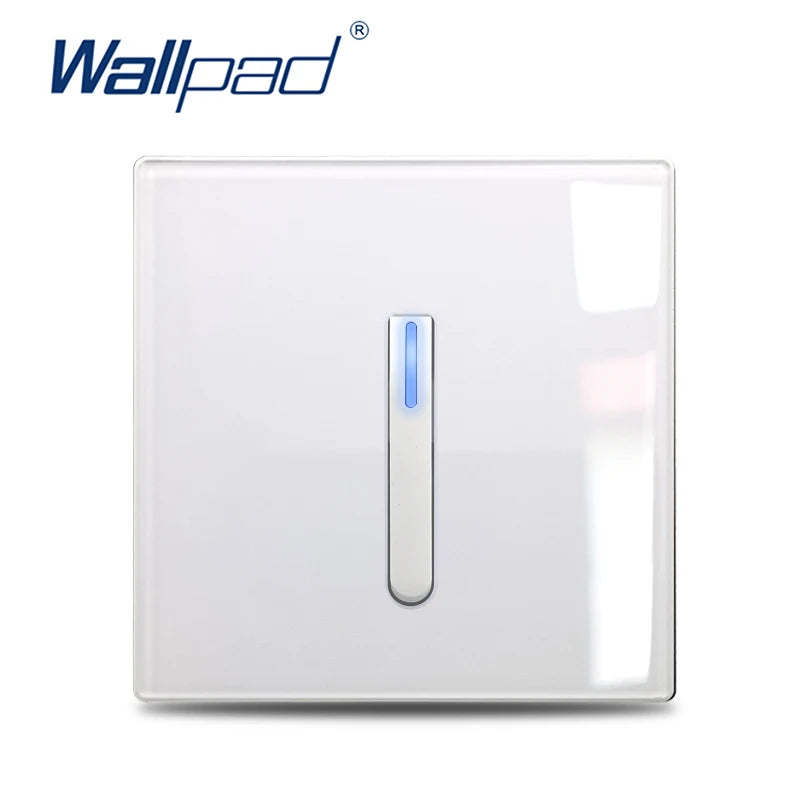 Wall Switch Light Switch 1 2 3 4 Gang Piano Button 1 Way 2 Way White Black Gray Gold Tempered Glass Panel L6