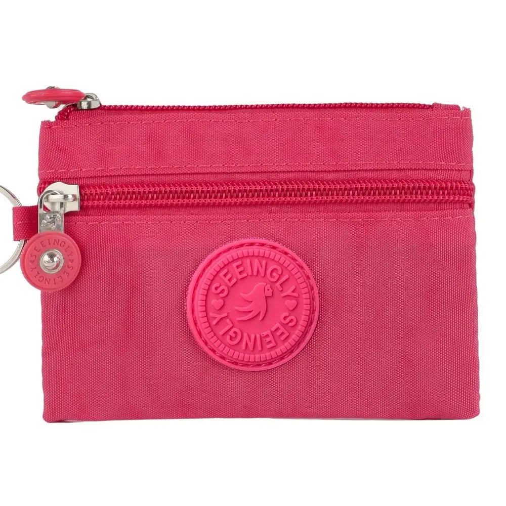 Durable Canvas Money Coin Purse Waterproof Wear-resistant Credit Card Holoder with Key Ring Wallet Money Bag Male Female