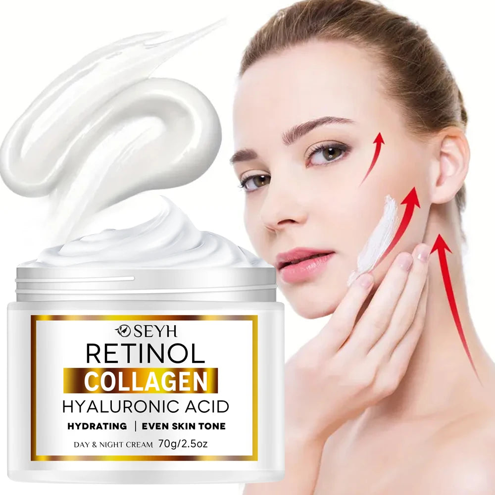 SEYH Collagen Moisturizing Face Cream Lifting & Tightening Skin Brightening Uniform Skin Tone Hyaluronic Acid Niacinamide Vitami