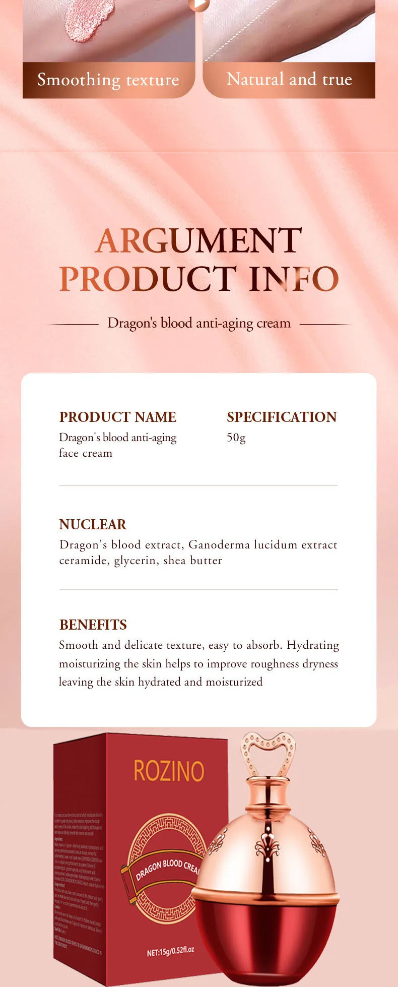 Wrinkle Smooth Dragon Blood Cream Concealer Moisturizing Repair Cosmetics Anti-aging Women Face Beauty Nourish Skin Care Product