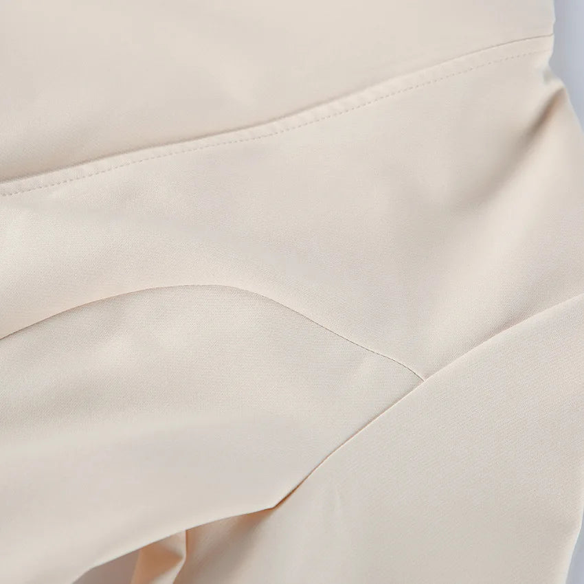 Chic Big Lapel Coat Pants Women Set Elegant Full Sleeve Single Breasted V-neck Straight Loose Trousers Solid Autumn Fashion Set