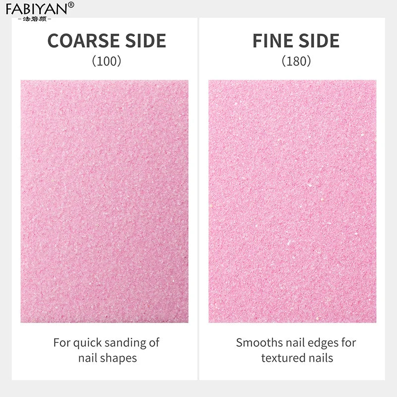 50Pcs/pack Mini Sponge Nail Buffer Block Double Sided Texture Nail File Buffers For Nail Pre-processing Polish Nails Accessories
