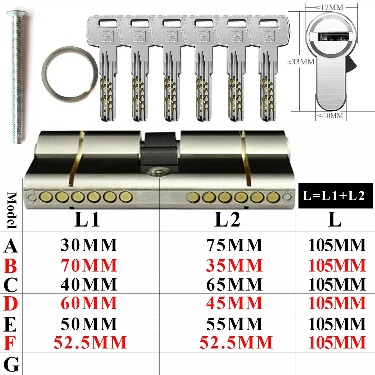 European standard high quality Cylinder door，11-pin anti-theft cylinder door  Entry door lock Cylinders for locks Entrance doors
