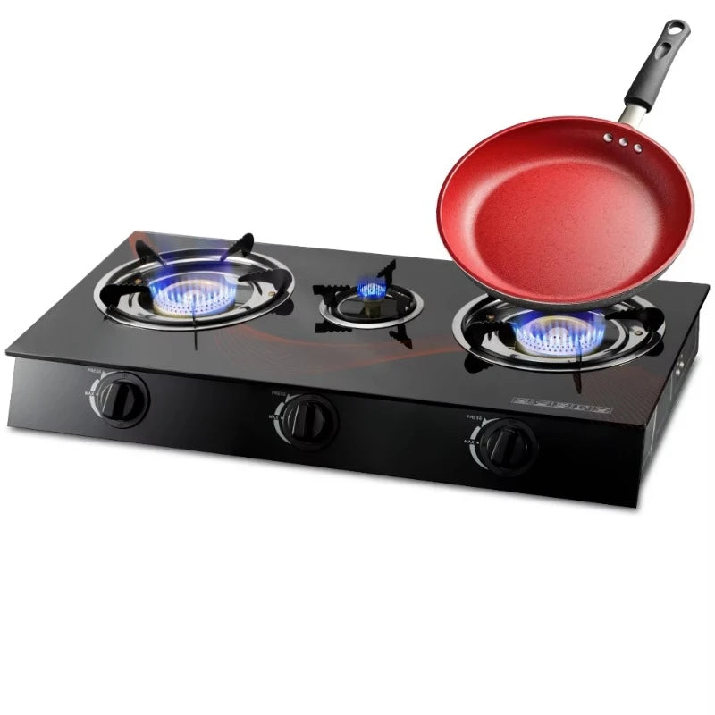 Air Force Hot Sale Home Cooking Gas Stove with Electronic Ignition and Flame Fault Protection 3 Burners