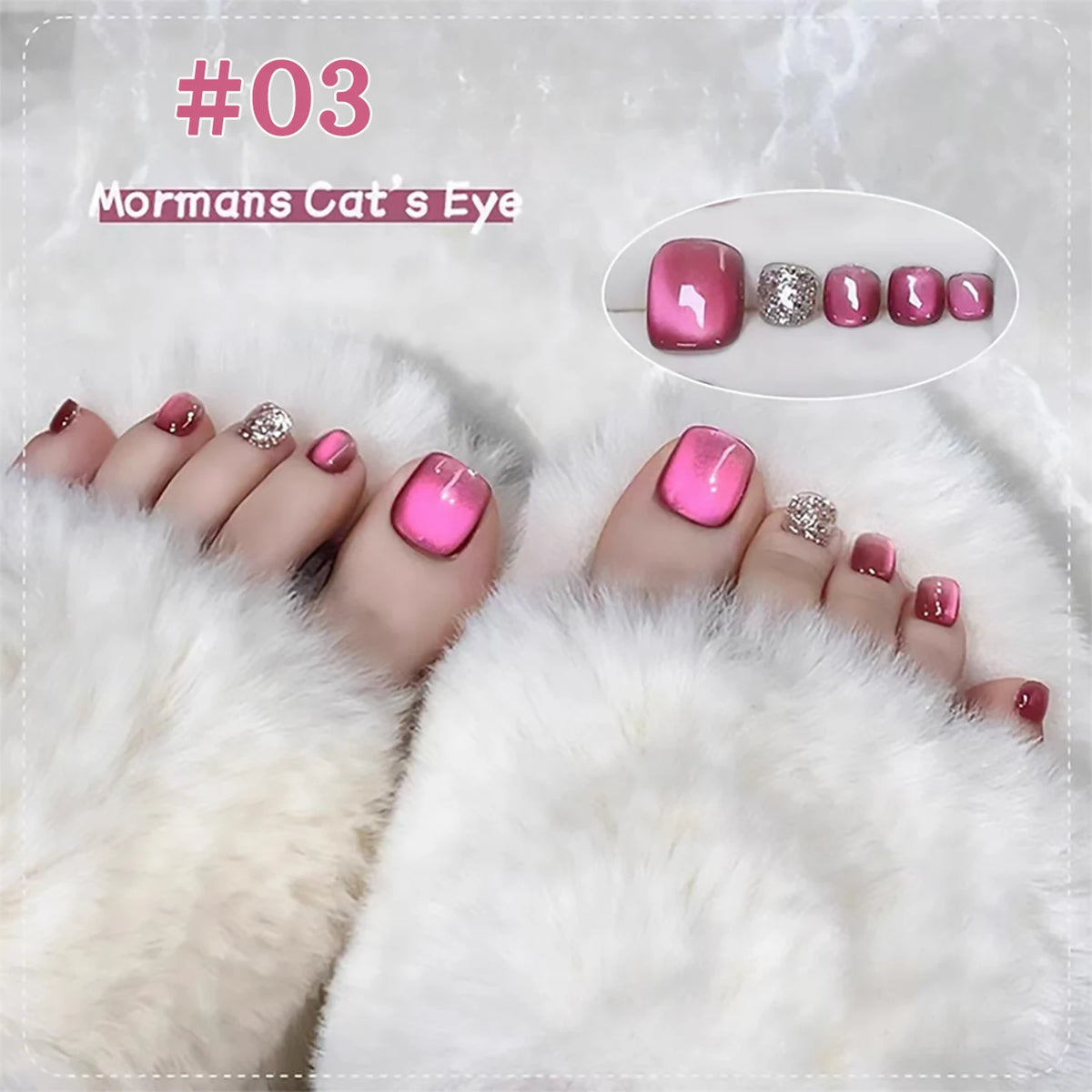 1-8pcs TC Autumn Popular Green Crystal Cat's Eye Molmans High Density Porcelain White Glass Beads Amber Gel Nail Polish Nail Art