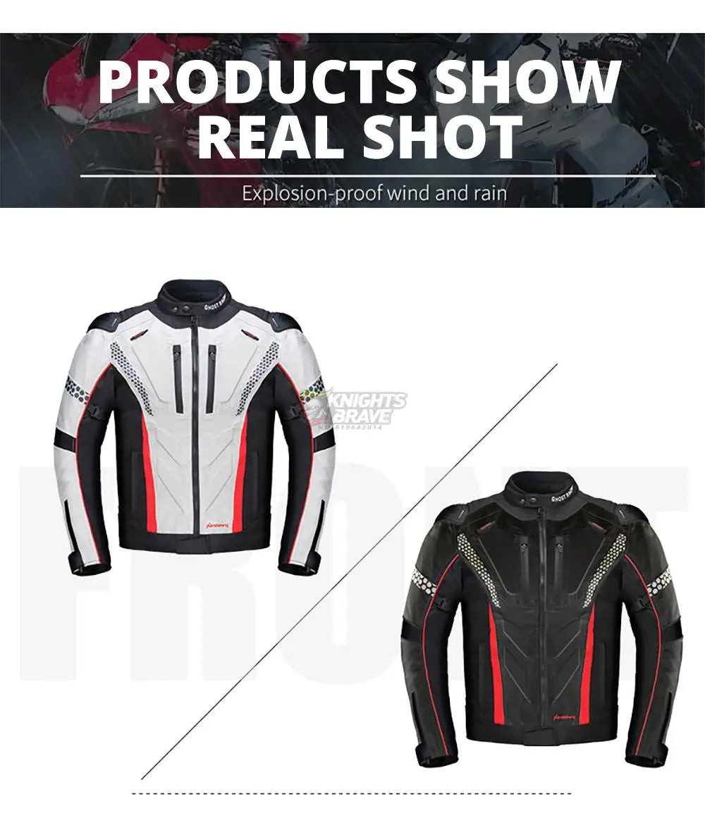 Waterproof Motorcycle Jacket Men Blouson Moto Autumn Winter Cold-proof Motocross Motorbike Riding Clothing Motorcycle Equipment