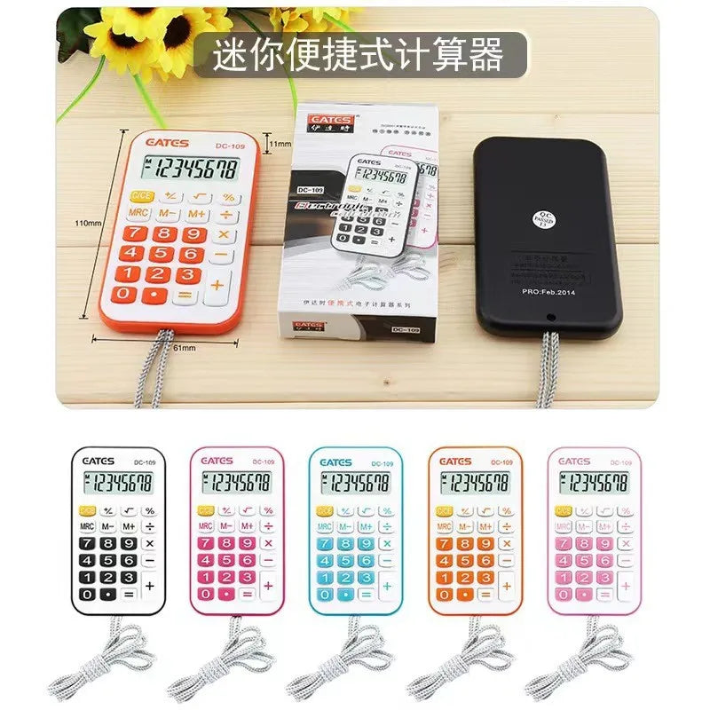 Student Calculator Simple Design Basic Calculator High Sensitivity Button Portable Calculator Student Stationery Supplies