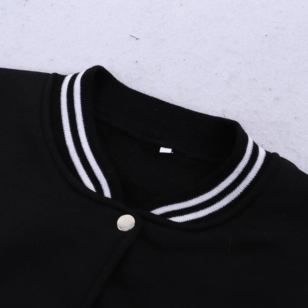 New York Art Letter Creative Printing Man Tops Basics Comfy Baseball Uniform Oversized High Street Menswear Autumn Winter Jacket