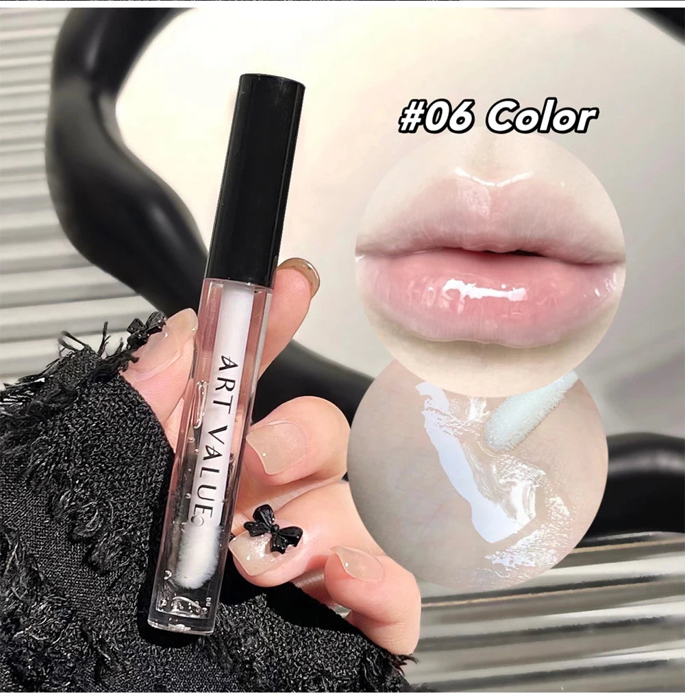 Art Value Black Pink Love Letter Lip Makeup Set Whitening Long-lasting Lip Mud Mirror Lip Glaze Gift Lip Glaze Set