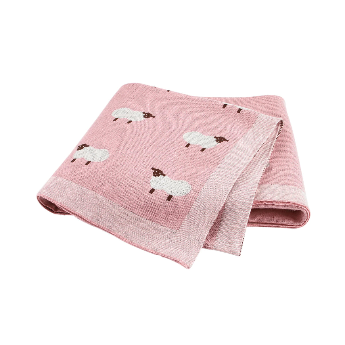 Baby Blanket 100%Cotton Knitted Infant Girl Boy Bedding Quilt 100*80CM Newborn Stroller Swaddling Fashion Cute Sheep Plaids Warm