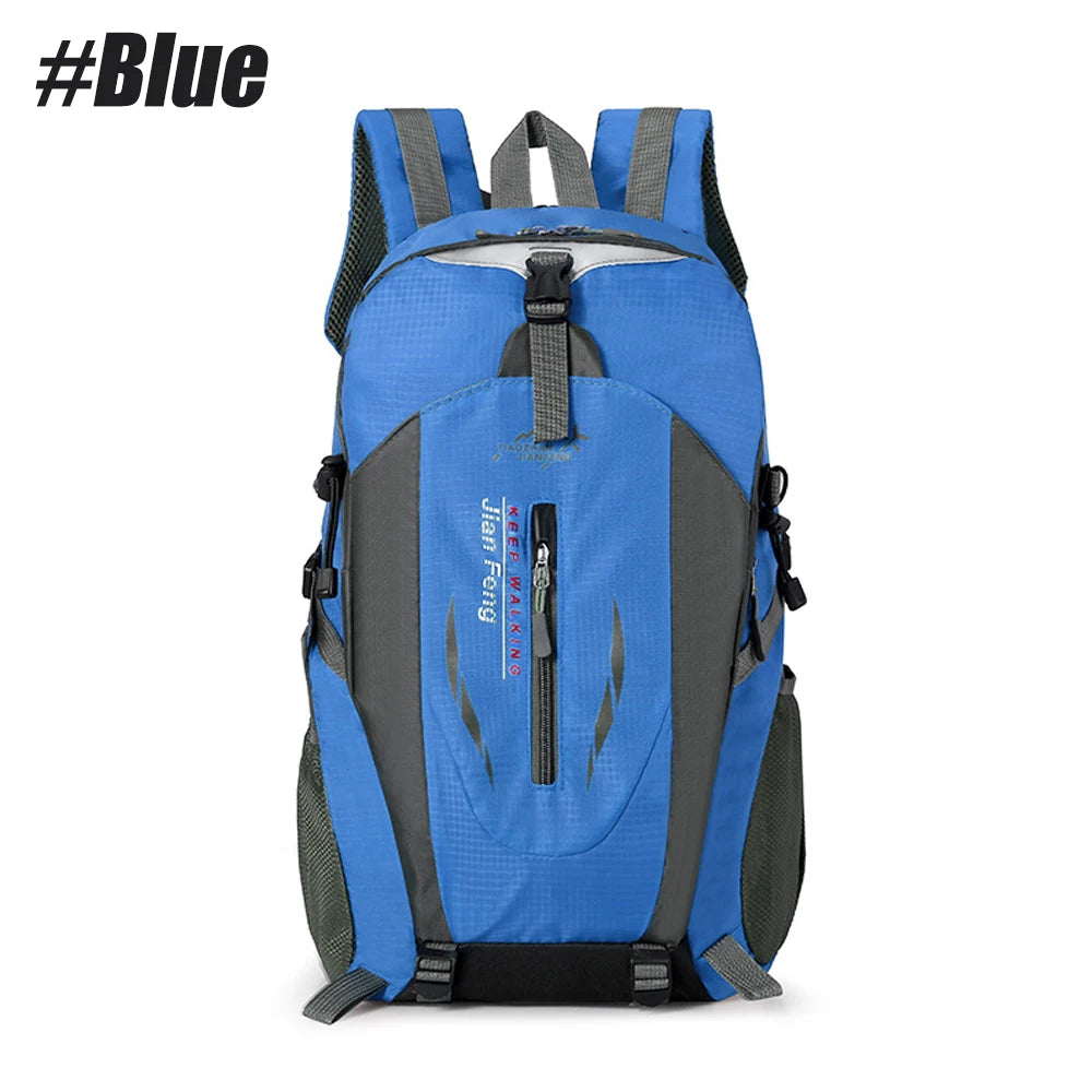 40L Camping Rucksack for Men Women, Ergonomic Hiking Backpack, Side Mesh Pocket Design, Lightweight Daypack for Trekking Travel