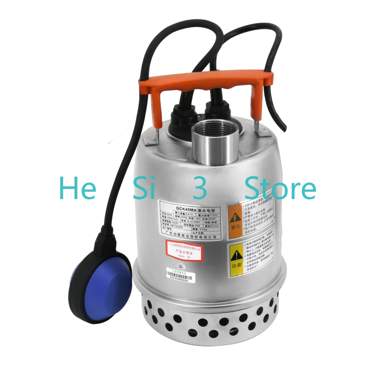 Stainless steel submersible pump 220V basement sewage pump automatic pumping pump