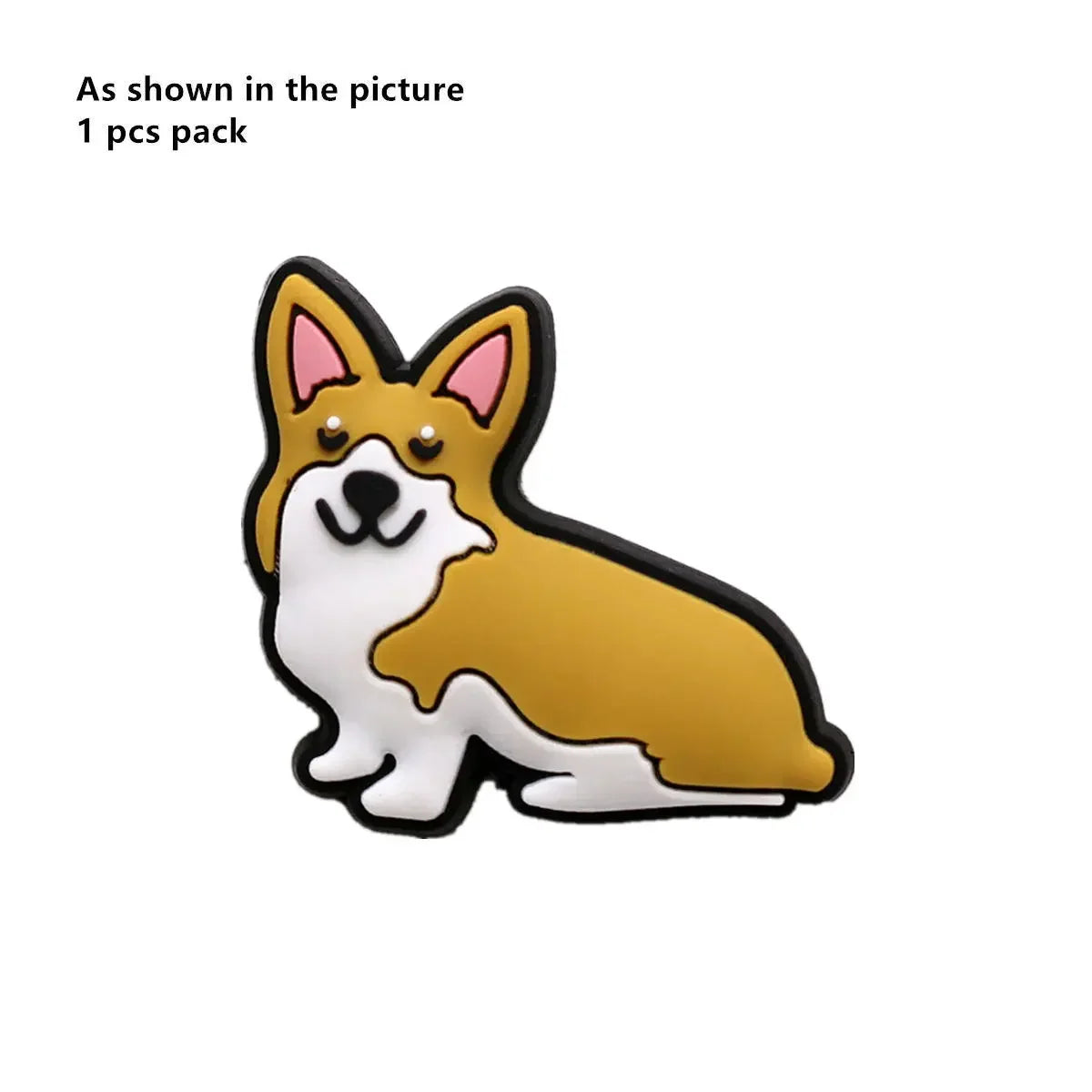 1Pc 3D Cute Dog Lover Clog Charms Pets Puppy Cats Animal Paws Corgi Frenchie Funny Cool Trendy Hole Shoes Accessories Decor Gift