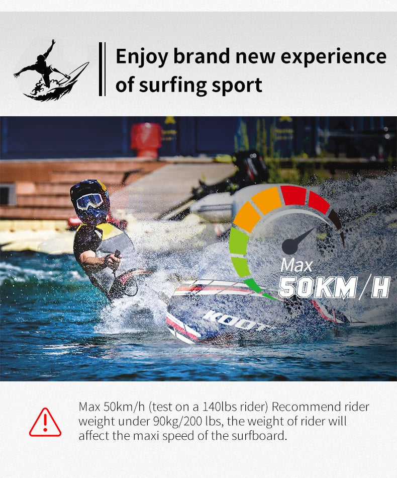 KOOTU Jet Surfboards Full Carbon Fiber Surfboards Fuel-powered surfboard 109cc Power Electric Surfboards Water Surfboards