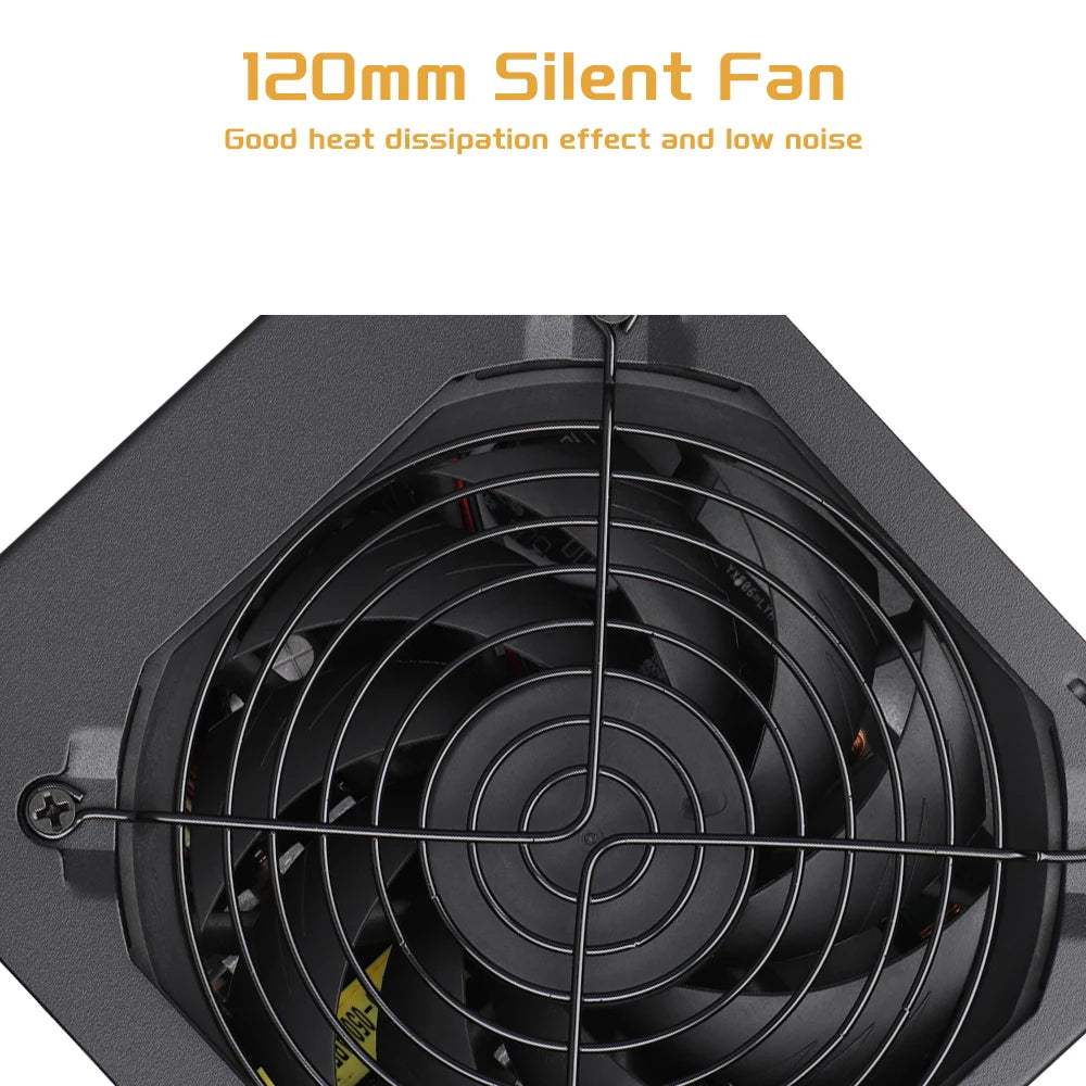 500W Atx Power Supply 80Plus Gold Active PFC PC 120mm Silent Fan For Mini Chassis Small Computer Case Desktop Power Supply
