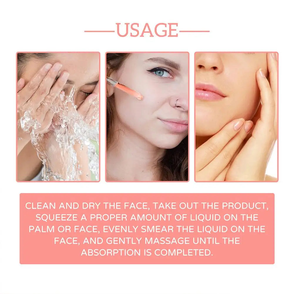 5 In 1 Face Serum Moisturizing Whitening Anti Wrinkle Aging Vitamin C Hyaluronic Acid Facial Serum Shrink Pores Skin Care 30ml