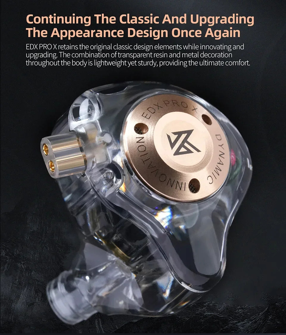 KZ  Dynamic Drive Earphone HIFI Bass Earbud Sport Music Cancelling Headsets KZ EDX PROX ZSTX ZSN PROX EDC EDA ZVX