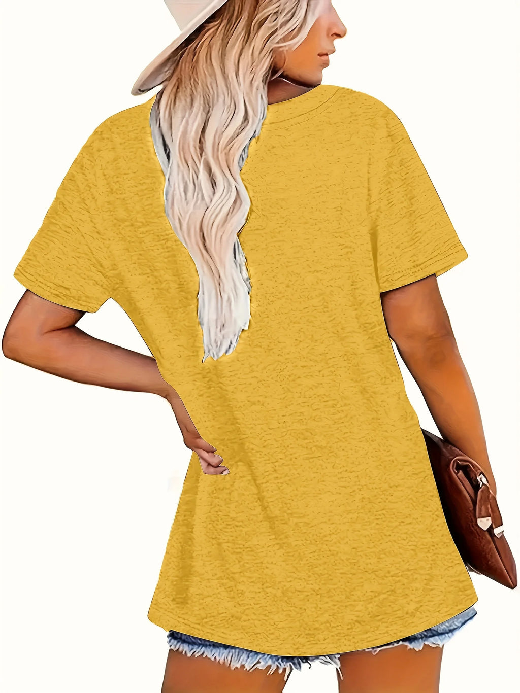 Stronger Than The Storm Women's Tee - Inspirational Graphic, Casual Mustard Top