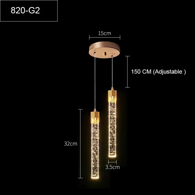 Modern Pendant Light Fixtures Crystal Led Bar Hanging Bedside Lamps Living Room Bedroom Indoor Lighting Creative Home Decor Bar