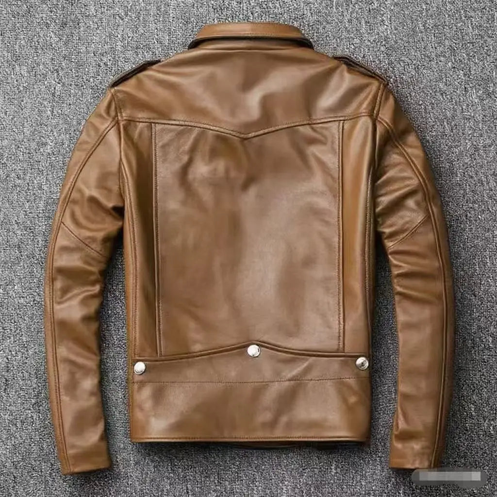 New Fashion Autumn Winter Men Solid Color Long Sleeve Zipper Slim Simple Trendy Faux Leather Coats Male Streetwear Top Clothes