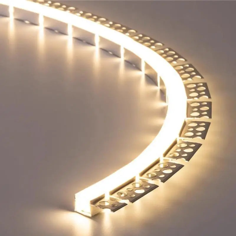 Recessed Bendable Led Aluminum Profile Hidden Ceiling Curved Channel Trimless Soft Cover Wall Floor Decor Linear Strip Light