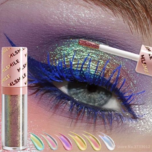 Multichrome Liquid Eyeshadow Stick Metallic Chameleon Glitter Eye Shadow High Pigment Waterproof Sparkling Shiny Lipgloss Makeup